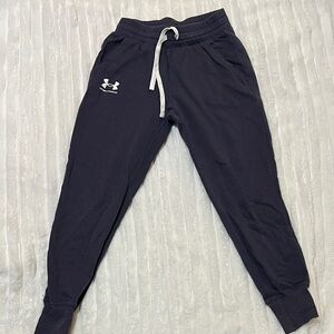 Under Armour Navy Joggers with White Accents